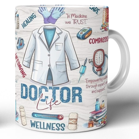 Cană cu mesajul „Doctor Life”