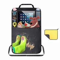 Protectie spate scaun auto, 1 bucati protectie mat protectie protectie scaun auto, rezistenta la apa, 600D, Negru