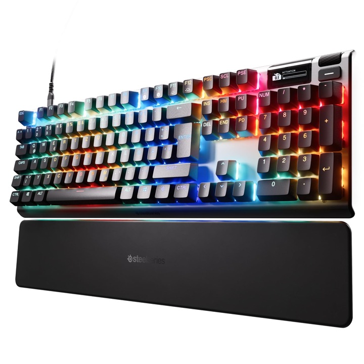 SteelSeries Apex Pro Gen 3 gamer billentyűzet, Omnipoint 3.0 kapcsolók, többszínű