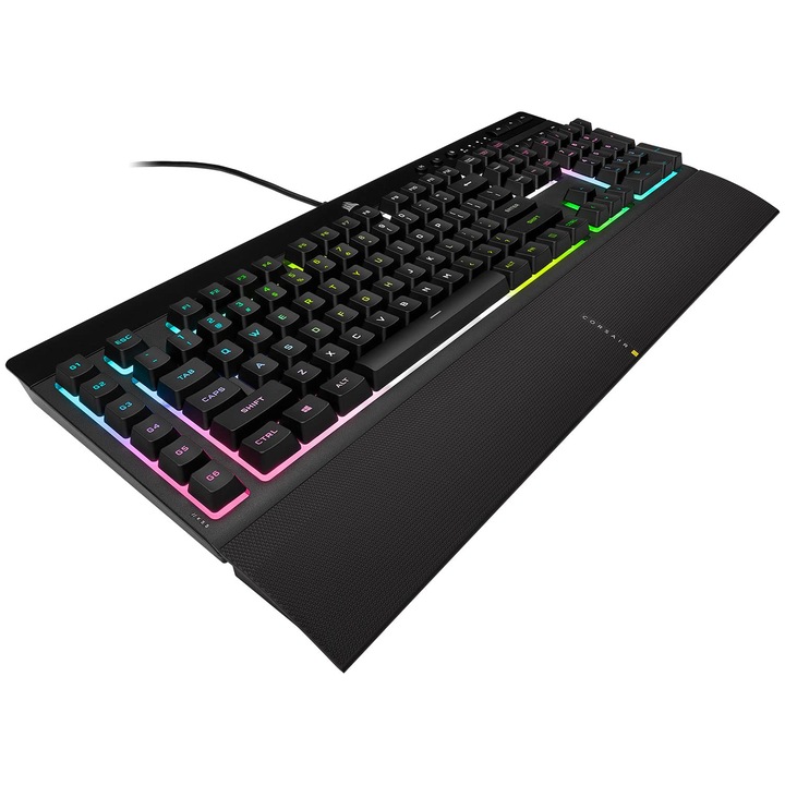 Corsair K55 RGB Pro XT gamer billentyűzet, IP42, 6 makró gomb, többszínű