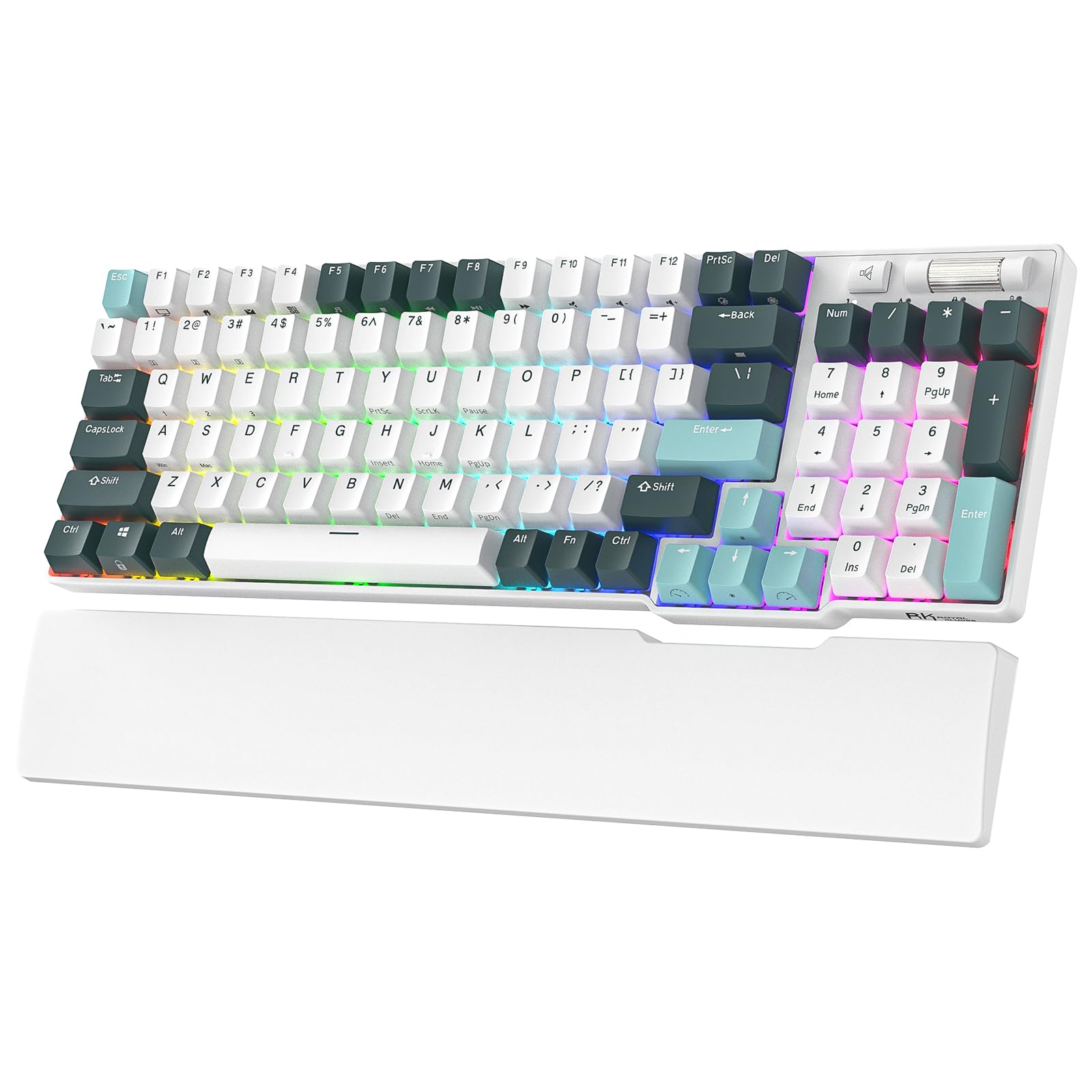 Tastatură mecanică RK96, 90%, triplu mod, multicolor, Qwerty - eMAG.ro