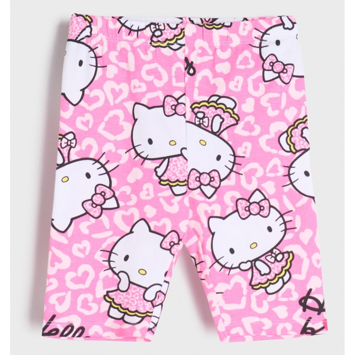 Pantaloni scurti tip colanti Hello Kitty 32711, Roz, 140 CM