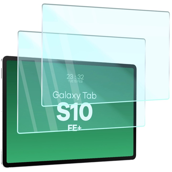 Set 2x Sticla Bizon Glass Tab Clear pentru Samsung Galaxy Tab S10 FE Plus, transparent