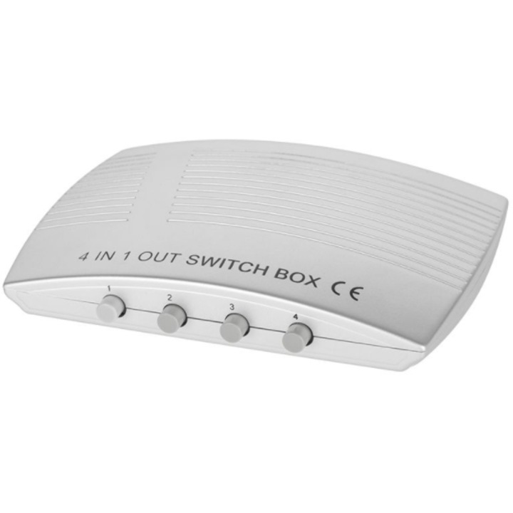 HDMI jelelosztó, 4 bemenet, 1 kimenet, többszínű