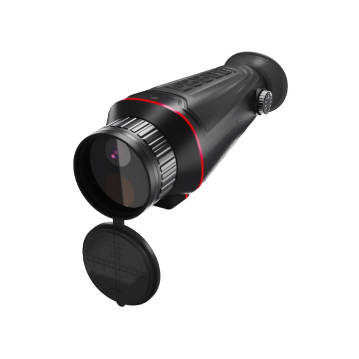 Távcső, 7 fokozatú infravörös beállítás, 1,4 hüvelykes HD képernyő, 4K videó, 36 megapixeles felbontás, 8-szoros digitális zoom, 3600 mAh akkumulátor, vízálló, 250-300 méteres teljes sötétben való megfigyelési távolság, fekete
