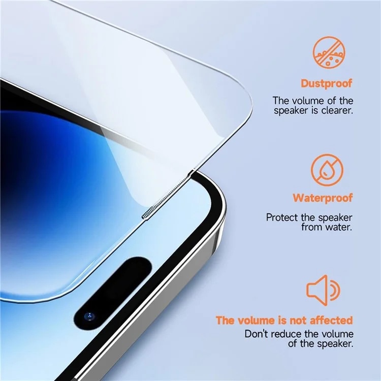 Folie protectie pentru telefon, sticla securizata, transparenta, 9H, compatibila cu iPhone 15/16/14 Pro