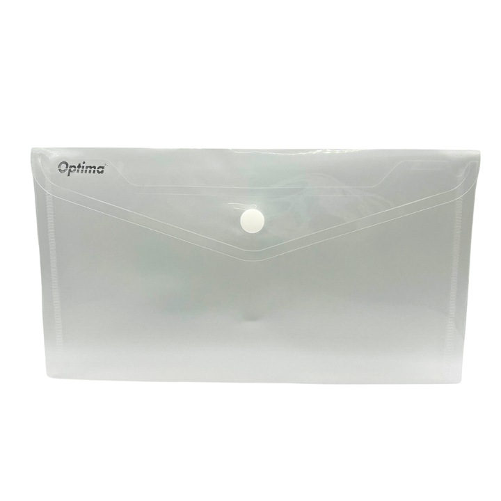 Mapa Pp Protectie Documente Dl Landscape, Inchidere Cu Capsa, 10/set, Optima - Transparent