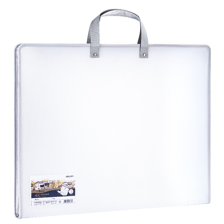 Servieta Pp Pentru Portofoliu Pictura 440x350x35mm Alba Deli