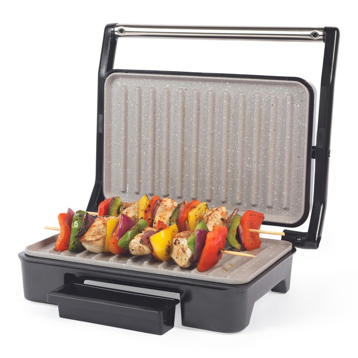 Sós grill, panini készítő, tapadásmentes, 750 W