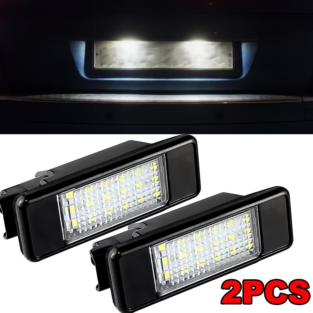 Repuesto Faros Peugeot GOFORJUMP Luce Targa Posteriore Per Auto Bianca A LED 2 Pezzi Per P/eugeot 106 1007 207 307 308 3008 406 407 508 806 Citroen C2 C3 C4 C5 C6 DS3 Luces Targa LED Peugeot Universal