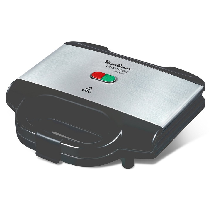 Sandwich-maker Moulinex Sm156D, metal, placi antiaderente, ultracompact