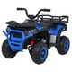 Atv electric pentru copii Robust Blue, 4 motoare de 35W, baterie de 12V/7Ah, telecomanda 2.4G cu 3 viteze, roti spuma EVA, scaun piele ecologica, port USB, MP3, radio FM, Bluetooth, Lumini LED, pedala acceleratie