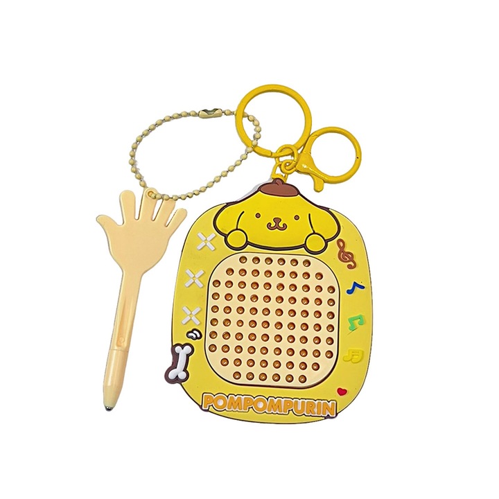 Tabla de desen magnetica pentru copii, portabila, cu stilou, galben