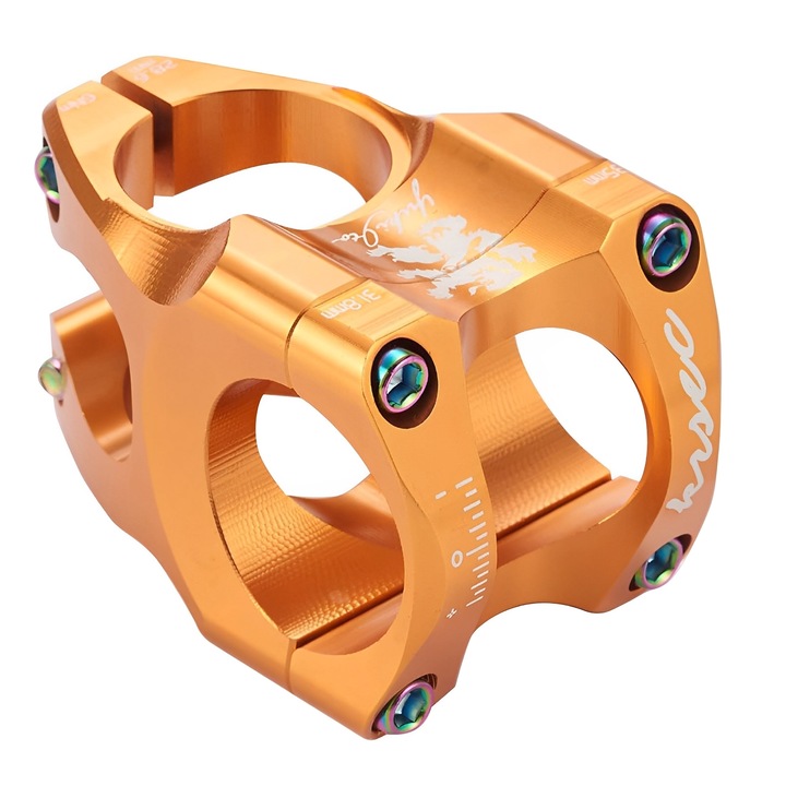 Extensie ghidon TREXORA, KC35mm, din aluminiu, greutate redusa, portocaliu, pentru biciclete standard