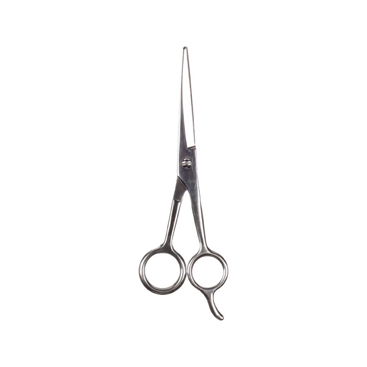 Foarfeca Dreapta Cosmetica, Flamingo, din Metal, Pentru Caini, 17 cm