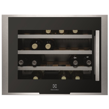 Vitrina de vinuri incorporabila Electrolux ERW0670A, 24 sticle, Clasa A+, H 45 cm, Inox antiamprenta