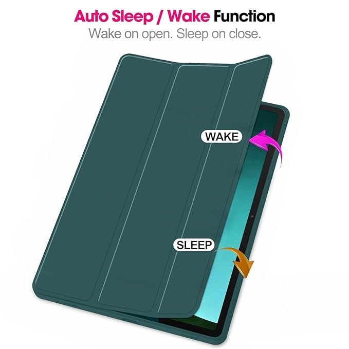 Husa pentru Xiaomi Redmi Pad 2 Soft Shell cu functie wake-up/sleep si compartiment pentru stylus tip stand - Verde
