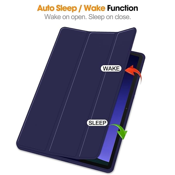 Husa pentru Xiaomi Redmi Pad 2 Soft Shell cu functie wake-up/sleep si compartiment pentru stylus tip stand - Dark blue