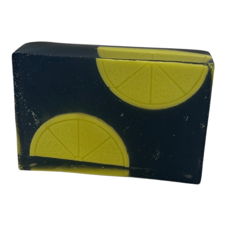 Sapun barbati handmade piele mixta/grasa cu glicerina, carbune activ, ulei de cocos si lamaie, 100 g