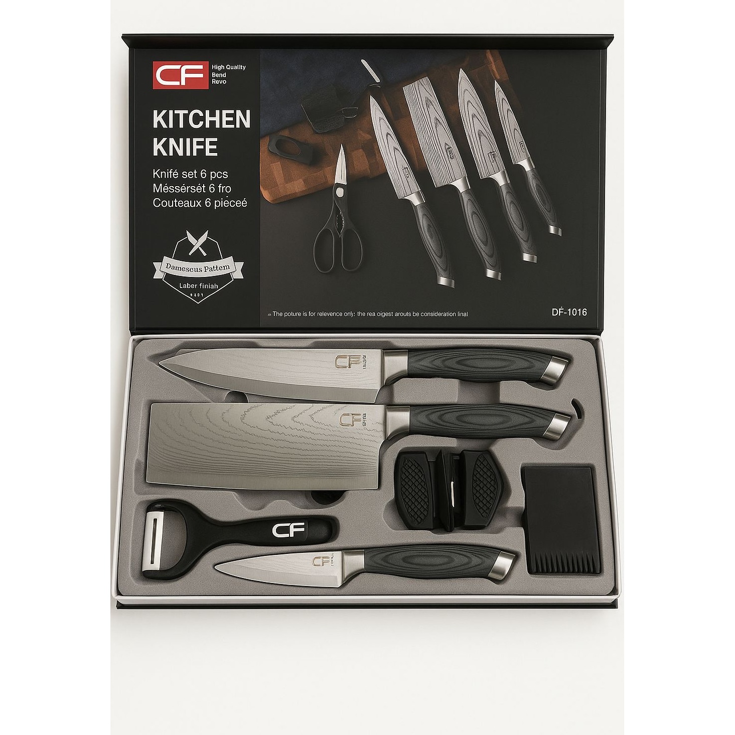 Set 2 cutite, Masahiro, Otel/Lemn, 18/16.5cm, Maro inchis