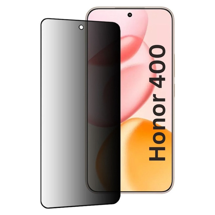 Folie pentru Honor 400, Anti-spy Ultra HD, Protectie 9H, Montare Simpla, 111D, set cu sticker, Privacy