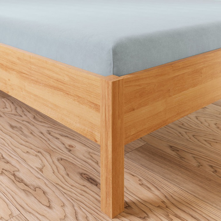 Cearceaf de pat DREAMY PREMIUM, 180x200cm, albastru, din bumbac cu elastan, cu elastic