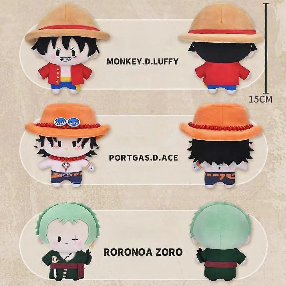 15cm One Piece Ace Luffy Zoro Back To School Anime Card Jucarie de