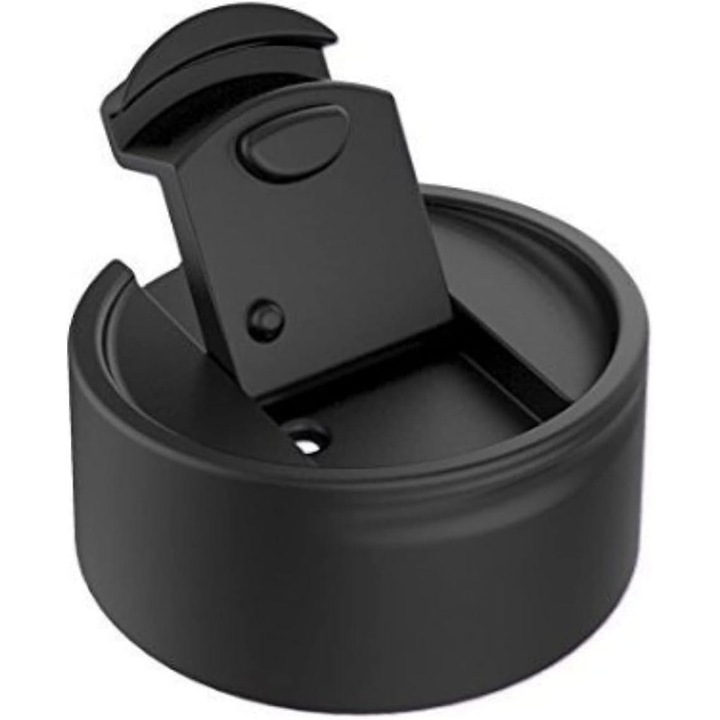 Set 2 capace de inlocuire pentru termosuri Wide Mouth, compatibile cu Hydro Flask si Nalgene, culoare neagra.