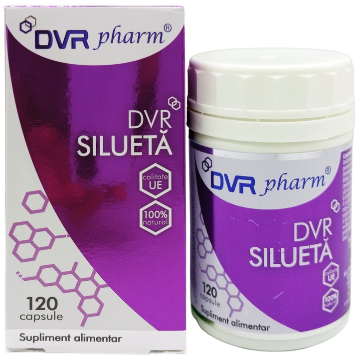 Silueta forte cu konjak, crusin, senna, cicoare, "Reduce pofta de mancare, Arde grasimile, Regleaza tranzitul", 120cps, DVR Pharm