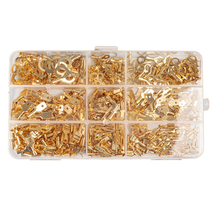 Set 450 conectori plati neizolati VMKP-450 Vayox, de Aur