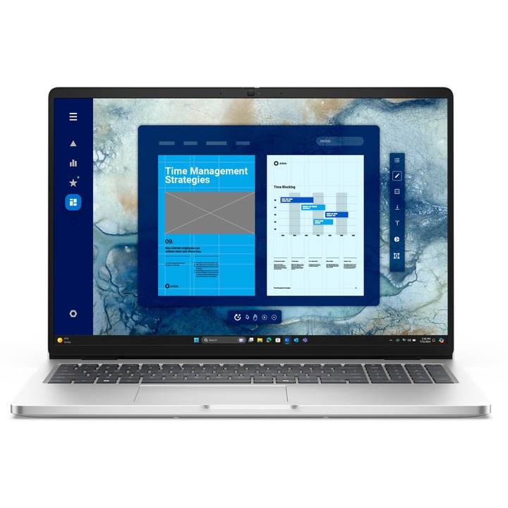 Dell Pro 16" laptop, 16 GB RAM, 512 GB SSD, 16.0" FHD+ kijelző, háttérvilágításos billentyűzet, Windows 11 Pro