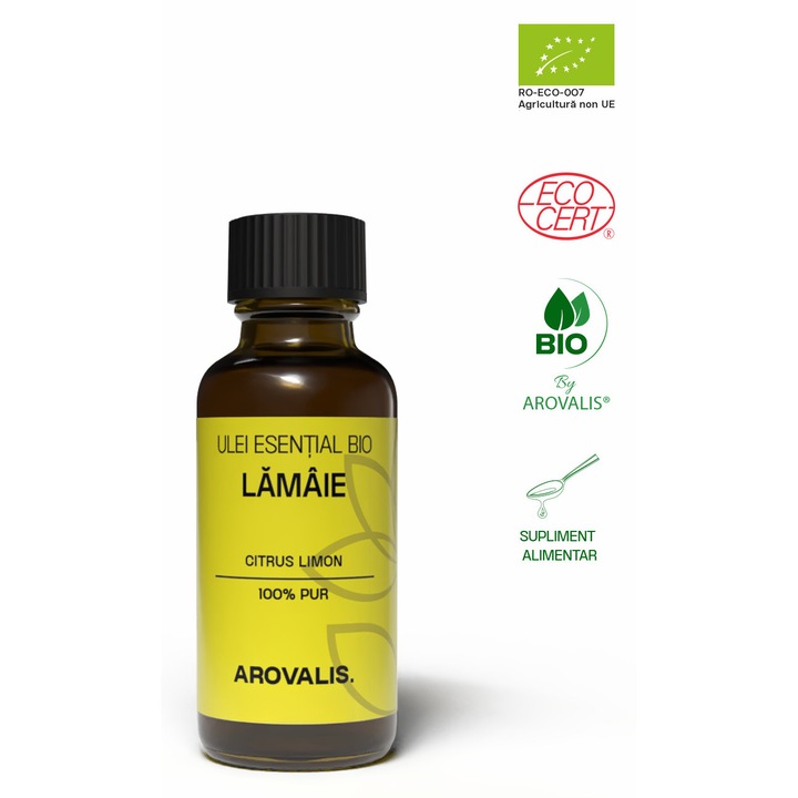 Arovalis - Ulei Esential Bio de Lamaie, Supliment Alimentar, 100% Pur, 30ml
