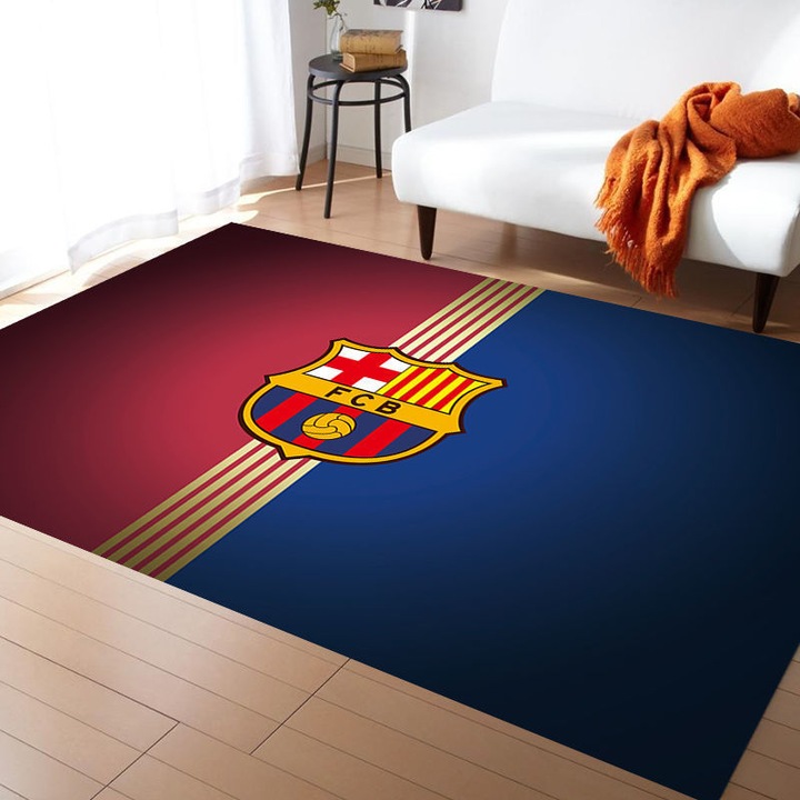 Covor copii, model fotbal Barcelona, 40x60cm