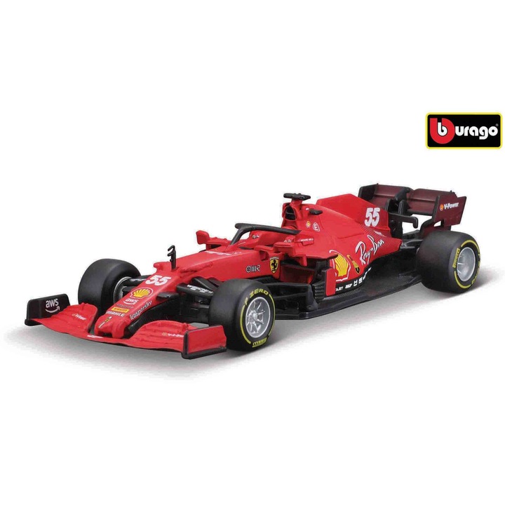 Automacheta Bburago, 1:43, Ferrari Racing F1 SF21, 55 Carlos Sainz