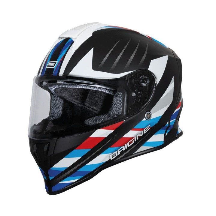 Casca moto integrala copii, Origine Dinamo Foolish, culoare negru mat/alb, marime YL