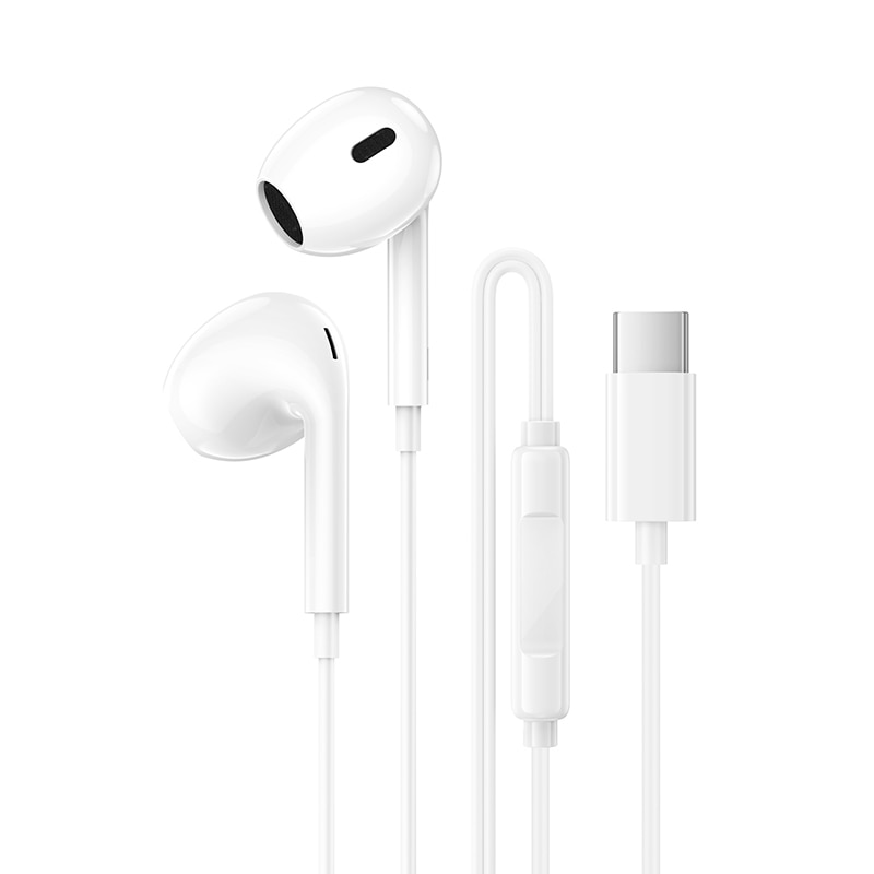 Casti Borofone BM100 Max Fuente, Cu Microfon, Control Redare, Mufa Type C cu DAC, Alb