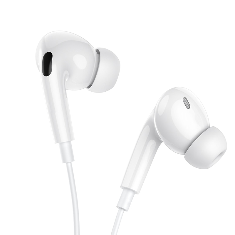 Casti Borofone BM100 Pro Fuente, Cu Microfon, Control Redare, Mufa Type C cu DAC, Alb