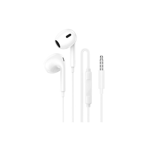 Casti cu fir mufa jack Borofone BM100 Max Fuente cu microfon white
