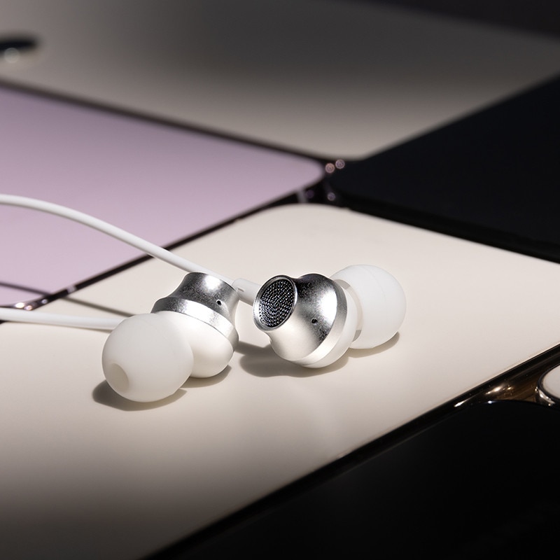 Casti in ear, cu fir, USB Type C, cu microfon si control volum, cablu 1.2m, alb