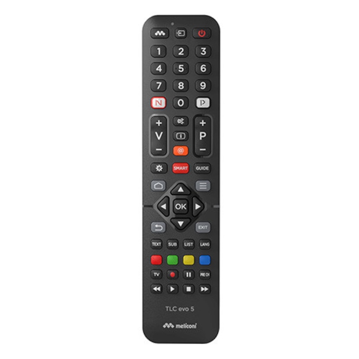 Telecomanda Meliconi TLC EVO 5, pentru TV TCL/Thomson, plina tastatura, 2 x AAA