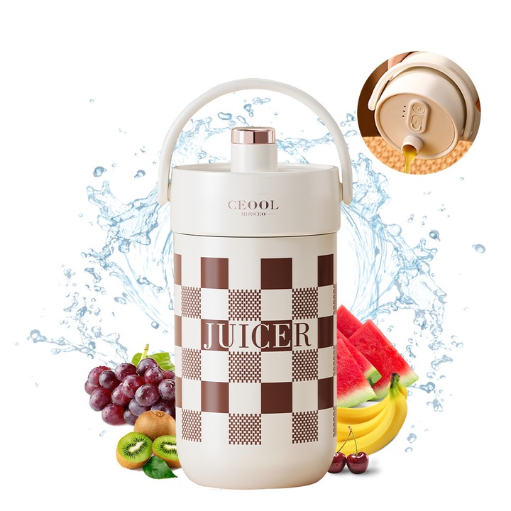 Преносим блендер 350 мл, 26 остриета, технология за термоизолация 10 часа студено / 6 часа горещо, шахматна дъска