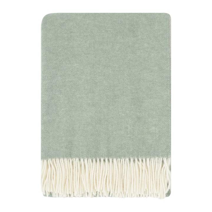 Patura din lana, Cozy Blankets, verde, 140x200 cm, moale