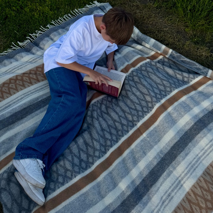 Patura Cozy Blankets, 100% lana, hipoalergenic, bej, 190x220cm