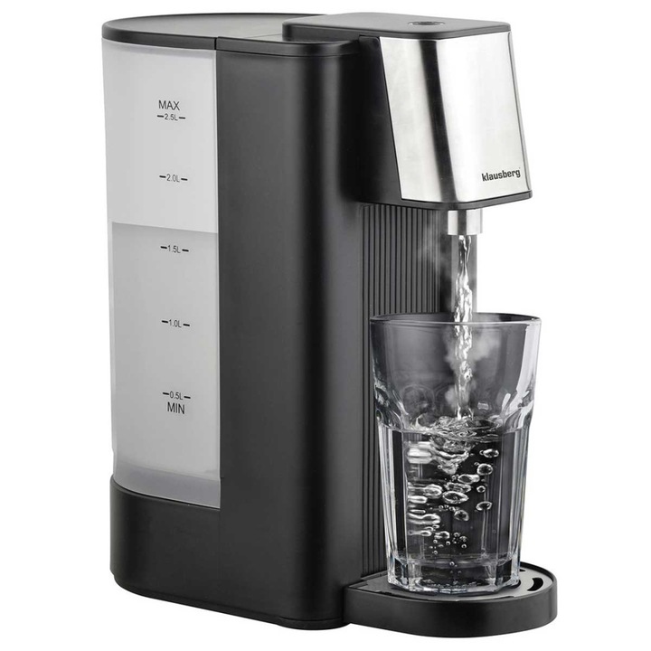 Melegvíz-adagoló 2,5L KLAUSBERG KB-7877, 2600W, gyors, rozsdamentes acél
