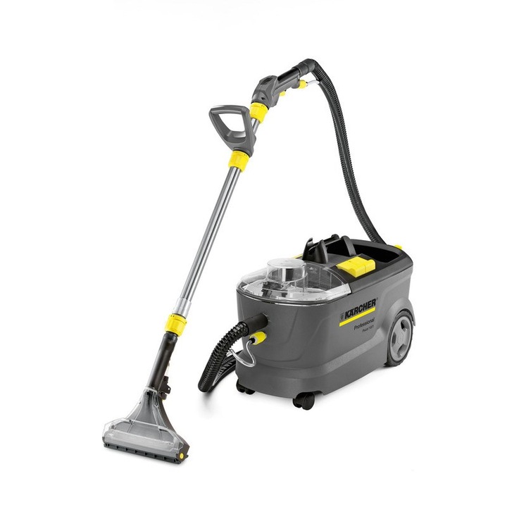 Masina de curatat pardoseli Karcher Puzzi 10/1, curatare umeda, capacitate rezervor apa curata 9,8l, negru, 325x690x440mm