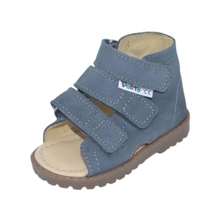 Профилактични сандали, изработени от естествена кожа, за момчета, Mrugala 1110-0906, син 19 EU