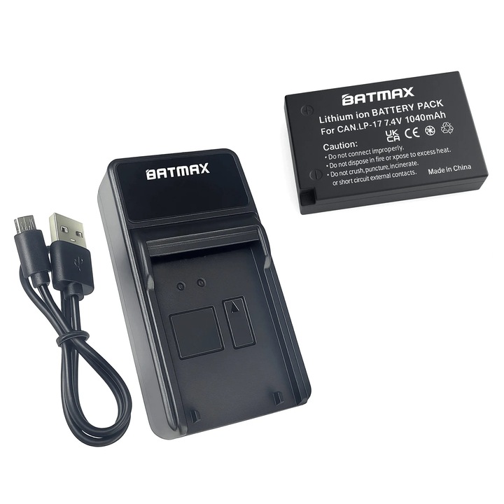 Acumulator/Baterie pentru Canon LP-E17 1040 mAh + incarcator rapid cu LED
