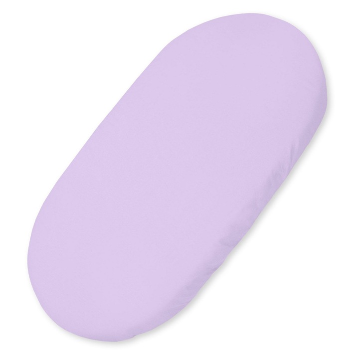 Cearceaf din bumbac pentru cosul lui Moise Boho, My Sweet Baby, 75x35cm, violet