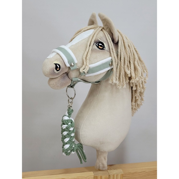 Set capastru A3 cu franghie impletita, Super Hobby Horse, alb, 73x2cm