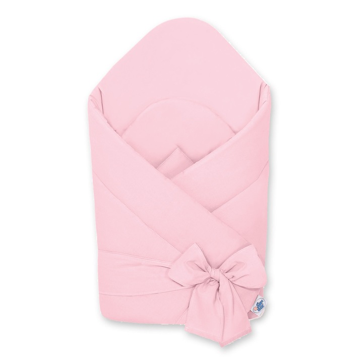 Бебешко одеяло My Sweet Baby 2в1, завързано, светло розово, 77x77см